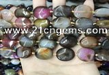 CAA4465 15.5 inches 15*20mm oval dragon veins agate beads