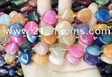 CAA4468 15.5 inches 16*16mm flat teardrop dragon veins agate beads