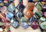 CAA4471 15.5 inches 20*20mm diamond dragon veins agate beads