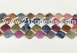 CAA4492 15.5 inches 16mm diamond dragon veins agate beads