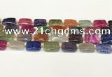 CAA4496 15.5 inches 15*20mm rectangle dragon veins agate beads