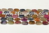 CAA4502 15.5 inches 10*14mm rectangle dragon veins agate beads