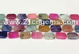 CAA4503 15.5 inches 12*16mm rectangle dragon veins agate beads