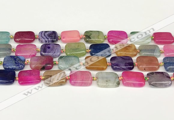 CAA4503 15.5 inches 12*16mm rectangle dragon veins agate beads