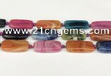 CAA4506 15.5 inches 13*30mm rectangle dragon veins agate beads