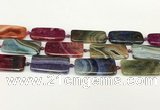 CAA4507 15.5 inches 20*40mm rectangle dragon veins agate beads