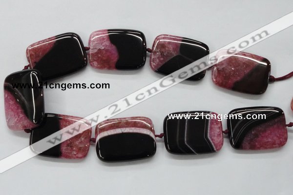 CAA451 15.5 inches 30*40mm rectangle agate druzy geode  beads