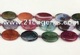 CAA4515 15.5 inches 22*30mm oval dragon veins agate beads