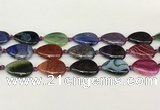 CAA4517 15.5 inches 18*25mm flat teardrop dragon veins agate beads