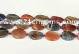 CAA4523 15.5 inches 20*26mm twisted oval dragon veins agate beads