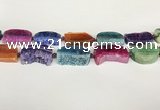 CAA4541 15.5 inches 22*32mm - 25*35mm freefrom agate druzy geode beads