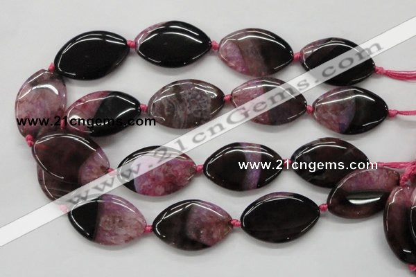 CAA456 15.5 inches 25*40mm marquise agate druzy geode beads