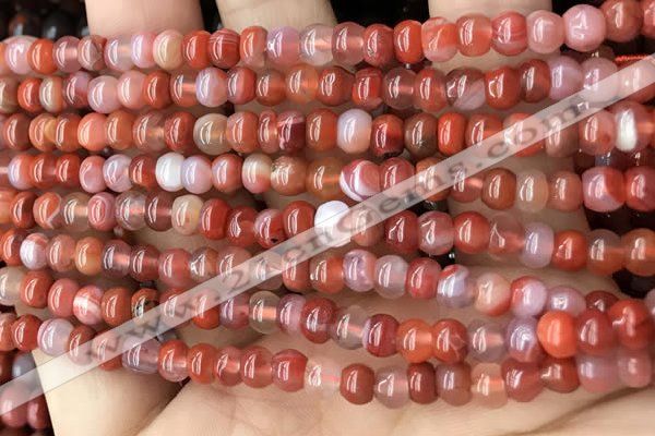 CAA4560 15.5 inches 4*5mm rondelle south red agate beads