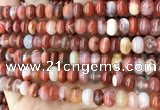 CAA4562 15.5 inches 6*8mm - 6*9mm rondelle south red agate beads