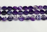 CAA4605 15.5 inches 16mm flat round banded agate beads wholesale