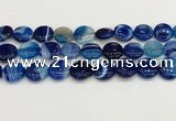 CAA4609 15.5 inches 16mm flat round banded agate beads wholesale