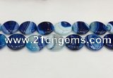 CAA4633 15.5 inches 25mm flat round banded agate beads wholesale