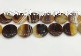 CAA4636 15.5 inches 30mm flat round banded agate beads wholesale