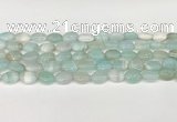 CAA4649 15.5 inches 10*14mm oval banded agate beads wholesale