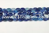 CAA4650 15.5 inches 10*14mm oval banded agate beads wholesale