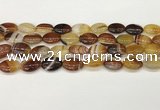 CAA4653 15.5 inches 12*16mm oval banded agate beads wholesale