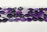 CAA4654 15.5 inches 12*16mm oval banded agate beads wholesale