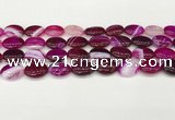 CAA4655 15.5 inches 12*16mm oval banded agate beads wholesale