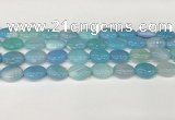 CAA4657 15.5 inches 12*16mm oval banded agate beads wholesale