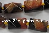 CAA466 15.5 inches 16*16*20mm pyramid agate druzy geode beads