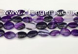 CAA4662 15.5 inches 13*18mm oval banded agate beads wholesale
