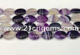 CAA4670 15.5 inches 15*20mm oval banded agate beads wholesale