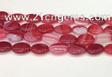 CAA4672 15.5 inches 15*20mm oval banded agate beads wholesale