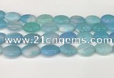 CAA4673 15.5 inches 15*20mm oval banded agate beads wholesale