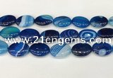 CAA4682 15.5 inches 18*25mm oval banded agate beads wholesale