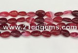 CAA4697 15.5 inches 12*16mm flat teardrop banded agate beads wholesale