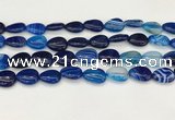 CAA4699 15.5 inches 12*16mm flat teardrop banded agate beads wholesale