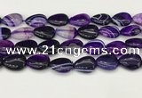 CAA4711 15.5 inches 15*20mm flat teardrop banded agate beads wholesale