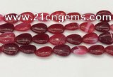 CAA4713 15.5 inches 15*20mm flat teardrop banded agate beads wholesale