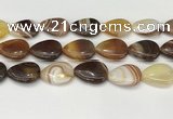 CAA4718 15.5 inches 18*25mm flat teardrop banded agate beads wholesale