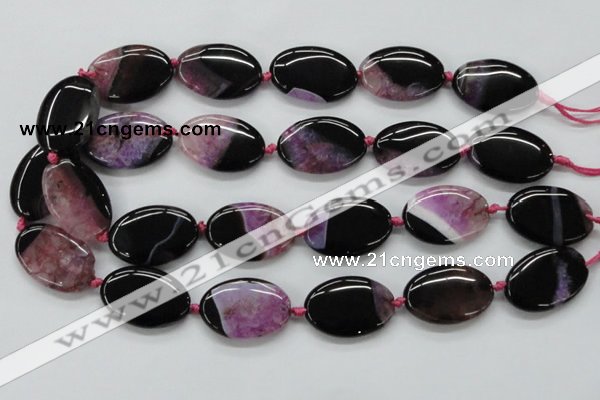 CAA472 15.5 inches 20*30mm oval agate druzy geode beads