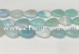 CAA4722 15.5 inches 18*25mm flat teardrop banded agate beads wholesale