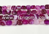 CAA4736 15.5 inches 12*12mm square banded agate beads wholesale
