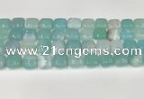CAA4738 15.5 inches 12*12mm square banded agate beads wholesale