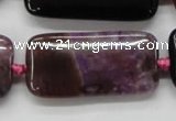 CAA474 15.5 inches 20*40mm rectangle agate druzy geode beads