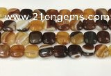 CAA4741 15.5 inches 14*14mm square banded agate beads wholesale