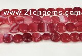 CAA4744 15.5 inches 14*14mm square banded agate beads wholesale