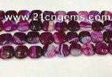 CAA4751 15.5 inches 16*16mm square banded agate beads wholesale