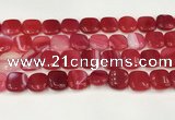 CAA4752 15.5 inches 16*16mm square banded agate beads wholesale