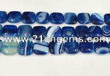 CAA4762 15.5 inches 18*18mm square banded agate beads wholesale