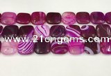 CAA4767 15.5 inches 20*20mm square banded agate beads wholesale